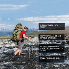 Collapsible Trekking Hiking Poles- 2 Pack Folding Aluminum Walking Sticks with