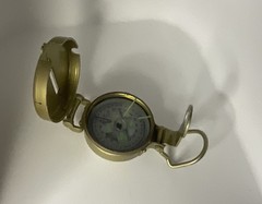 Vintage Lensatic Compass Liquid Filled Edge from Japan Functional