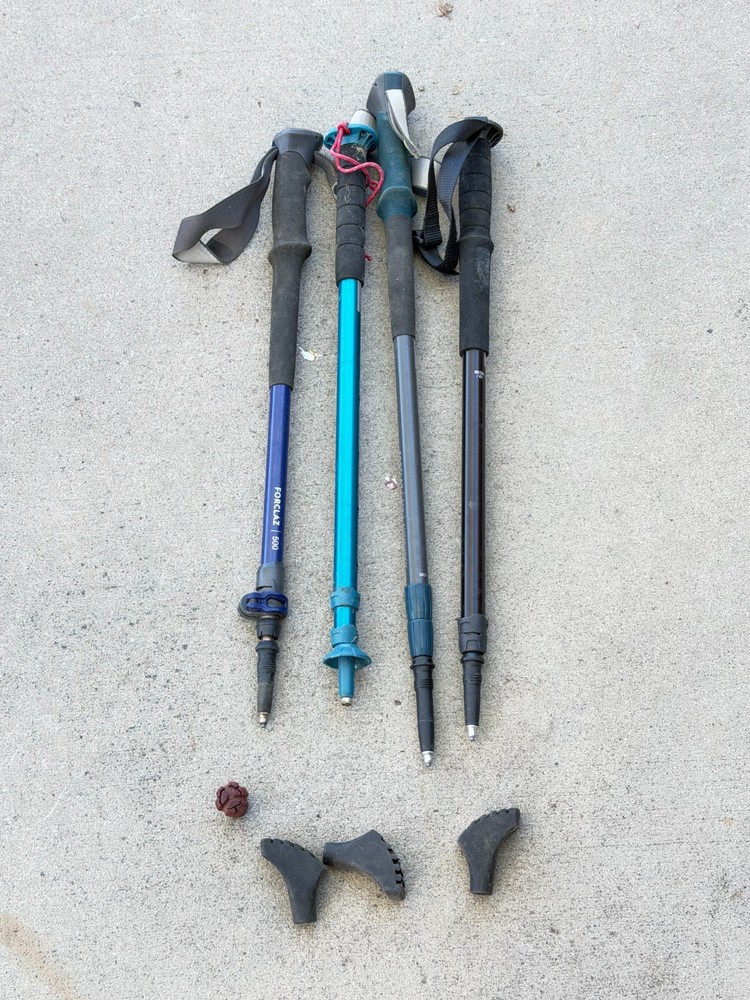 Lot of 4 Forclaz Individual Trekking Poles