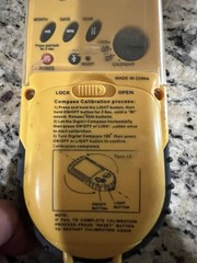 Brookstone Digital Compass With Backlight Temperature Alarm Clock Yellow