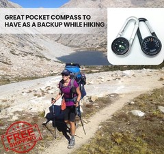 TurnOnSport Compass Keychain Black White