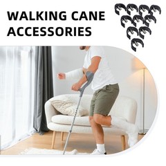 10pcs Walker Tube Crutch Walking Sticks Canes Clamps