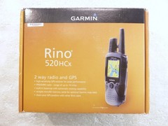 Garmin Rino 520HCx 2-Way Radio & GPS Handheld System w/ Box *WORKS, Bad Battery*
