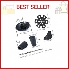 Walking Stick Tips Rubber 4 Pack Trekking Pole Tips Replacement- Rubber Feet for