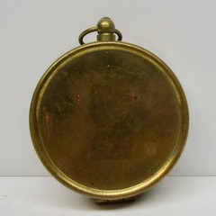 Vintage York Hamza compass in brass case with hinged lid 1 3/4″ round