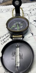 Vintage Engineer Lensatic Precise Liquid Filled Compass Made In Japan