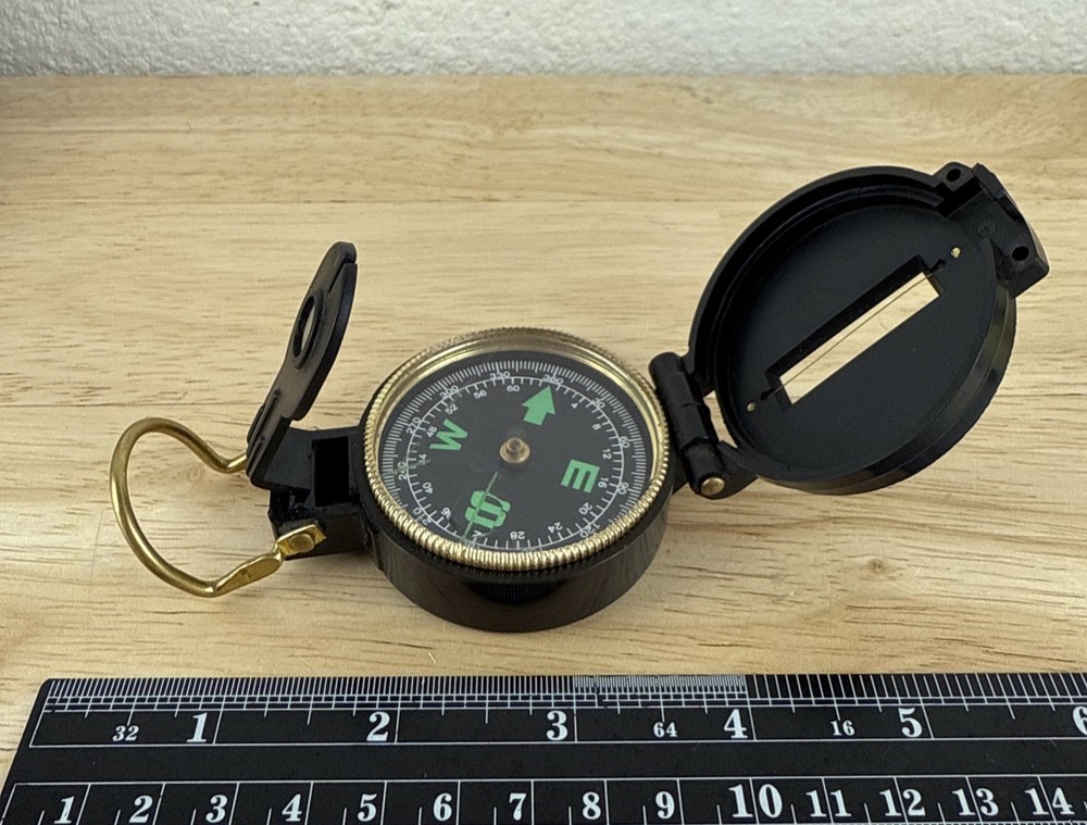 Unbranded Compact Directional Lensatic Compass Engineer Camping Fieldwork