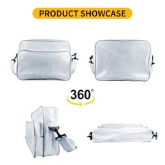 15.7 Inch Clear Tool Bag – Anti-Static PVC Material, Dustproof and White