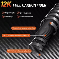 Carbon Fiber Lightweight Collapsible Trekking Poles with EVA Foam Grips
