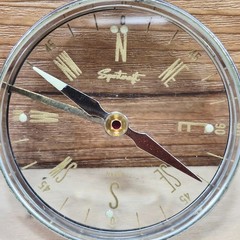 Vintage Sportcraft Clear Glass Handheld Hiking Camping Mapping Compass Japan