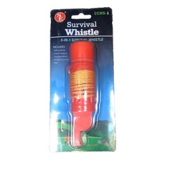 5-In-1 Emergency Survival Compass Whistle Fire Start Flint Signal Mirror Storage