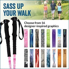Ergonomic Cushion Grip Hiking Poles with Travel Bag – Fits Heights 5’4″-6’2″