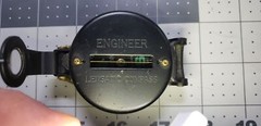 Engineer Academy Lensatic Compass Black Brass, Hiking, Camping, Vintage MCM