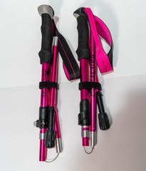 Pink Covacure 7075 Trekking Poles Collapsible Aluminum Alloy Hiking Poles