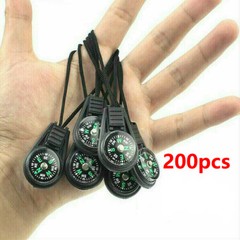 200pcs Mini Portable Compass Survival Hiking Camping Direction Military Tactical