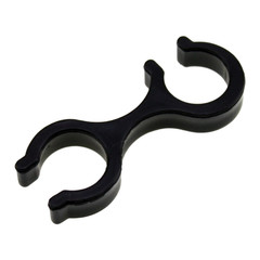 Black 6cm Aluminum Alloy Connector for Trekking Poles with 8-Character Buckle