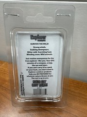 Explorer Compass / Thermometer In One With Integrated Carabiner Black Casing