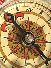 Map scale compass Sighting Compass Stain Gold High Quality w/Trk# Collectable