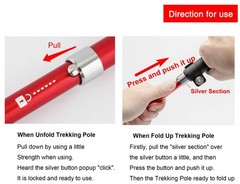 Aluminum Collapsible Ultralight Travel Trekking Hiking Pole for Men and Women…