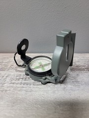 Pocket Army Style Compass Military Camping Hiking Survival Brown Metal