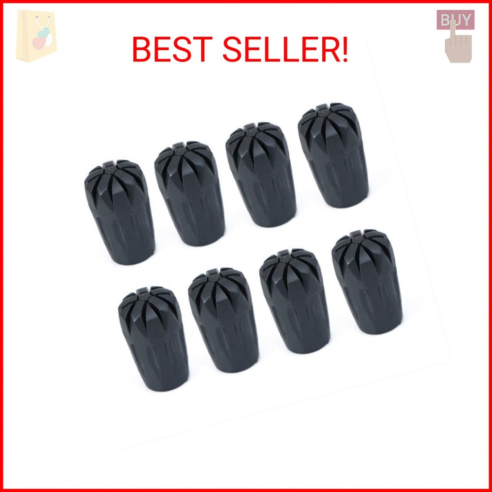 ANIUHL 8 Piece Rubber Trekking Pole Tips Hiking Walking Sticks Caps Ends Replace