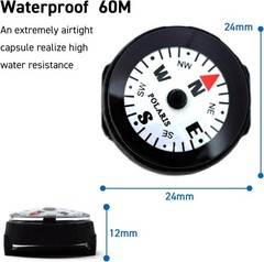 Waterproof Micro Compass Series/Watchband or EDC or with mini Whistle or with Wh