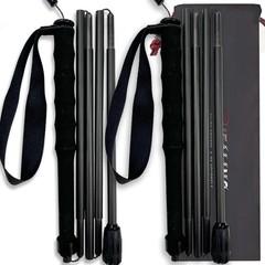Ultralight Carbon Fibre Trekking Poles – 5-Section Adjustable Set of 2