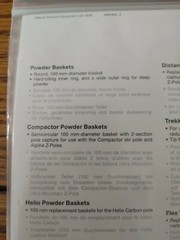 Black Diamond Trekking Pole Spare Basket 2 Baskets per package.