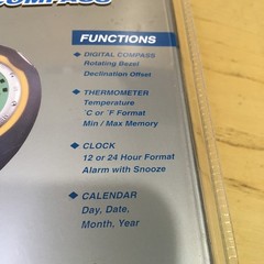2003 Outdoorsman by Coghlan’s Digital Compass Clock Alarm Calender Thermometer
