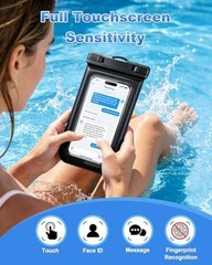 Floating Waterproof Phone Pouch 2 Pack, IP68 Waterproof Phone Case 7.2 inch