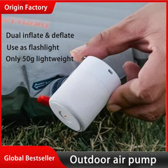 Electric Air Pump for Outdoor Gear Inflation Deflation and Reliable 15hr Light