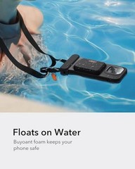 Waterproof Phone Pouch for iPhone 13 Pro / 14 Pro / 15 Pro, Underwater Black