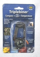 Sun Triplebiner Rugged Aluminum Compass LED Light Temperature Hiking Accessories