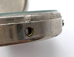 Vintage German Pocket Compass Lidded 1.75″ Black Dial Thalson Style Working