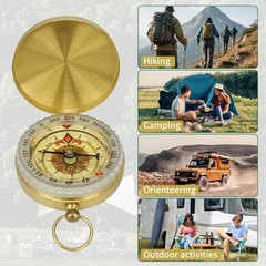 Camping Survival Compass – Glow in Dark Waterproof Military Compass Mini