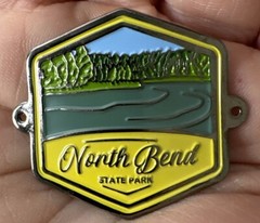 North Bend State Park Dock West Virginia Hiking Staff Stick Medallion NEW WV