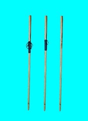1 in. Hickory Hiking Staff With leather Handle and Wrist Strap. 40 in. to 60 in.