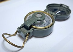 Vintage Engineer Lensatic Compass Japan Liquid Filled Military