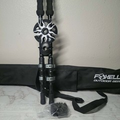 Foxelli Trekking Poles Lightweight Universal Black