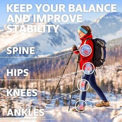 Hiking Poles Nordic Walking Poles Foldable Adjustable Telescopic Lightweight with Rubber