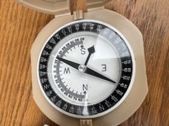 Brunton Cadet Pocket Transit Compass Beige Mirror Made USA Mapping Survey Field