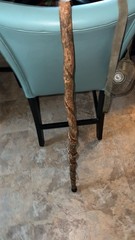 Brown Wood Walking Stick Trekking Hiking Staff Cane for Unisex Adults