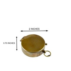 Calyron Brass Pocket Magnetic 2″ Compass with Chain Nautical Sailor Small