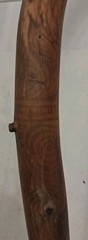 Natural Twisted Wood Hiking Stick – Handmade-Painted Design Initialed Look Read