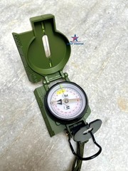 US Military Phosphorescent Lensatic Compass, Olive Drab Waterproof with Pouch