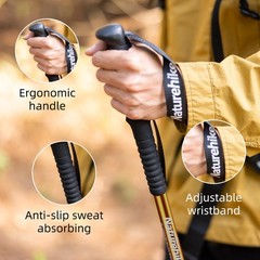 Collapsible Trekking Poles, Adjustable Lightweight Aluminum Hiking Poles, Sho…