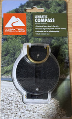 Ozark Trail Lensatic Compass Black Glow-in-Dark Adjustable Lens MPN 5093