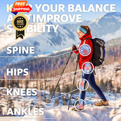 Covacure Trekking Poles Collapsible Hiking 100-120cm, Black (110-130cm)