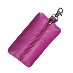 Leather Car Key Case Holder, Auto Smart Key Fob Protector Pouch with Violet