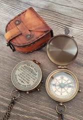 To My Son Compass Personalized Engraved Compass with Leather Case/ Gift for Son
